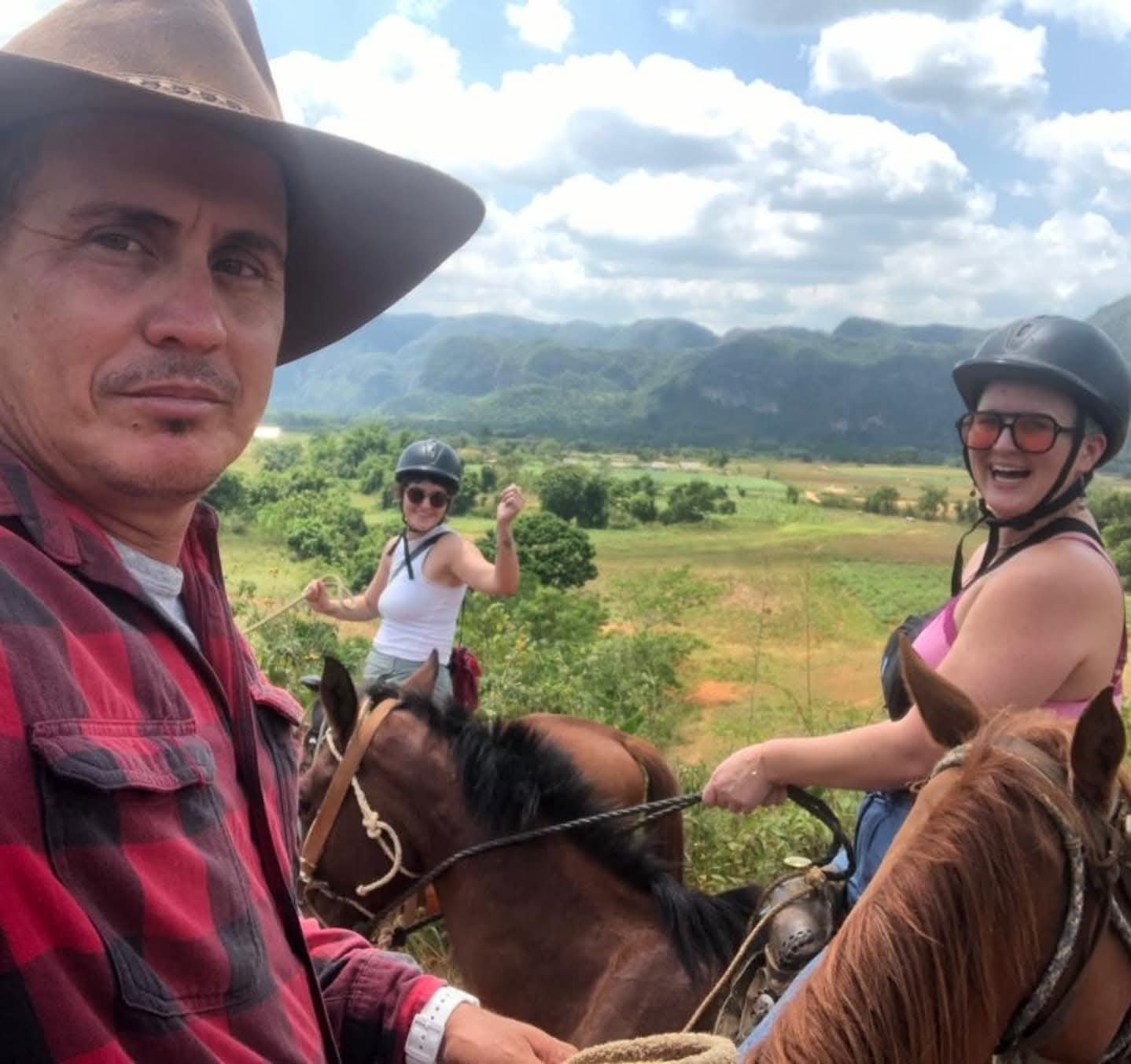Group horseback tour