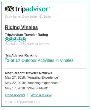 Riding Vinales en TripAdvisor